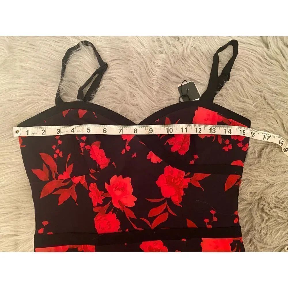 Anthropologie -Floral Sweetheart Pencil Dress -size 2 - Picture 7 of 9